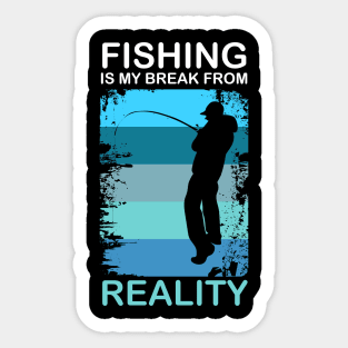 Fisherman angler fishing fishing Sticker